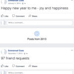 alone with facebook happy new year